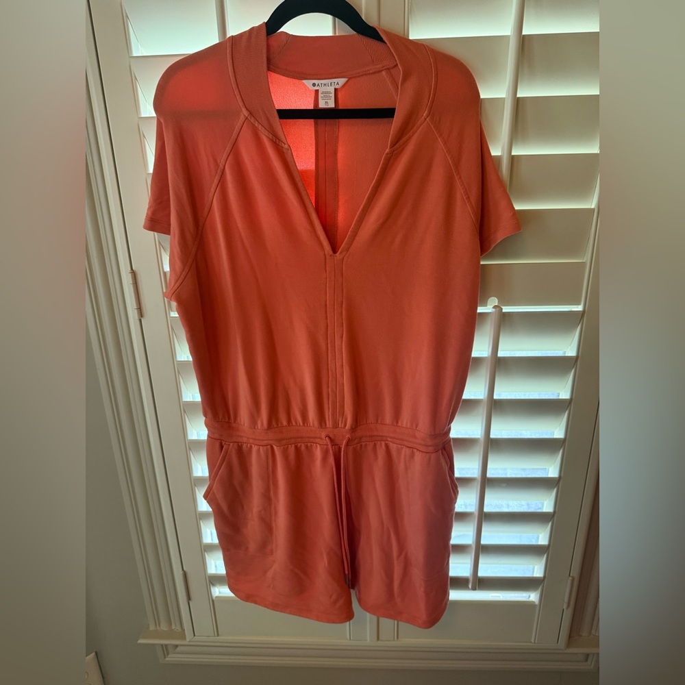 Athleta Coral Short Sleeve Jumpsuit